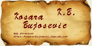 Kosara Bujošević vizit kartica